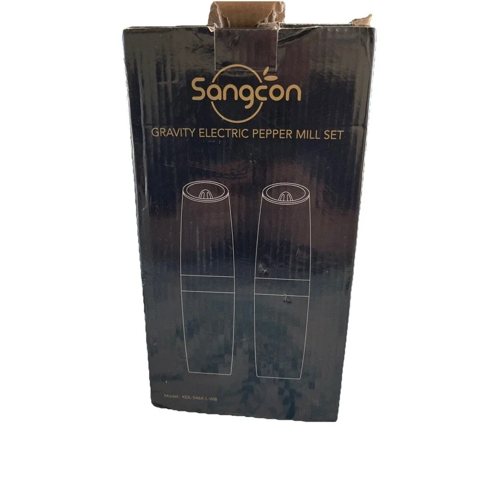 Sangcon Gravity Battery Salt &Pepper Grinder Auto Shakers Mill‎ Set. Open Box